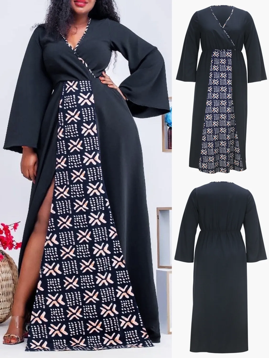 Plus Size Black Dress Capris